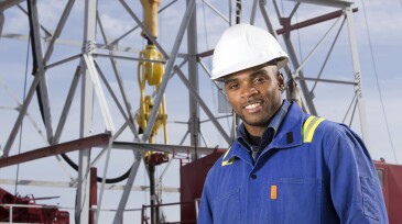 Oil Worker at a Rig