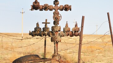 Oil industry: Abandoned wellhead