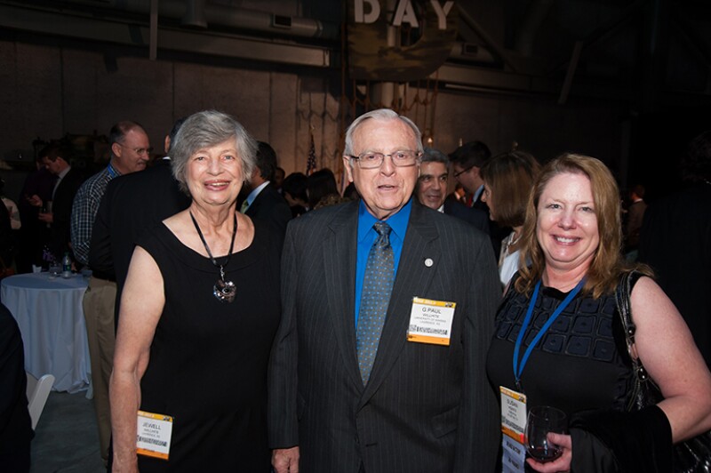 Paul with Jewell, his wife (left), and Susan Howes (right), at the 2013 ATCE banquet.