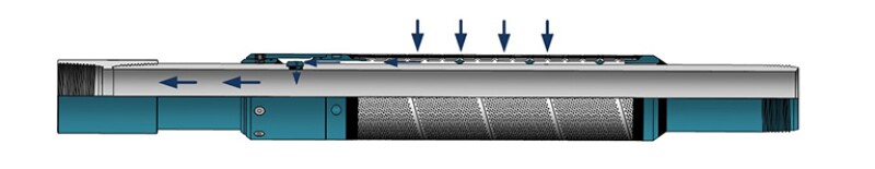 AICD unit mounted into sand-screen joints.