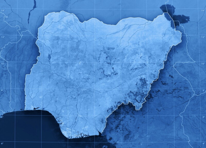 Nigeria Topographic Map