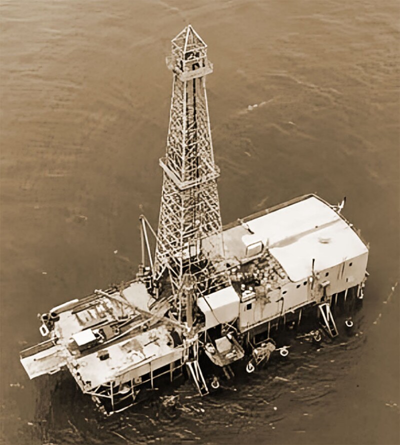 The Breton Rig 20 was deployed in waters of up to 20 ft deep in the Gulf of Mexico in 1949.