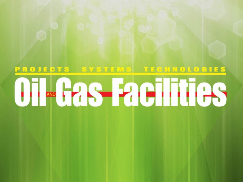 Oil and Gas Facilities logo on abstract background