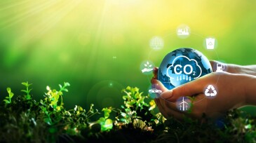 Reduce CO2 emission concept.
