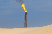 gas flaring in the desert