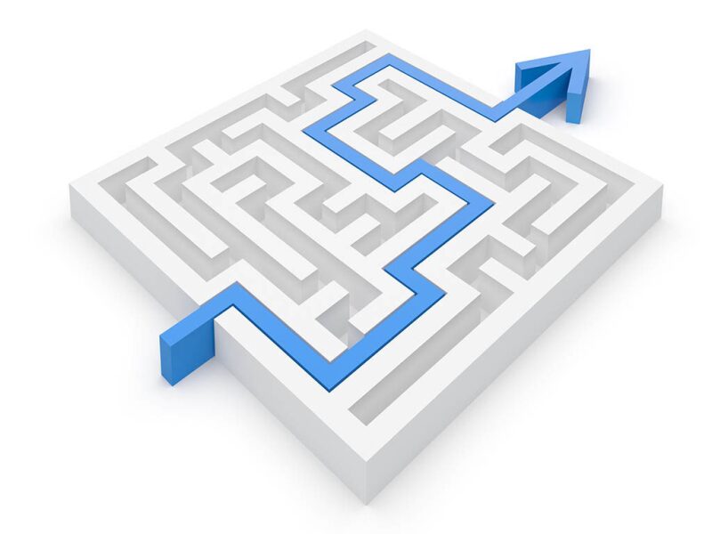 charting path through a maze