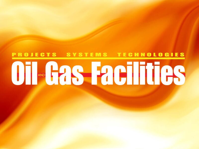 Oil and Gas Facilities logo on abstract background