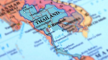 Map of Thailand.