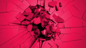 Abstract 3D Rendering of Shattered Surface