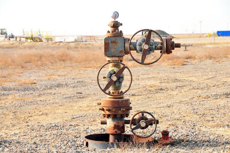 Oil industry: Abandoned wellhead