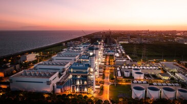 Aerial view of Natural Gas Combined Cycle Power Plant.