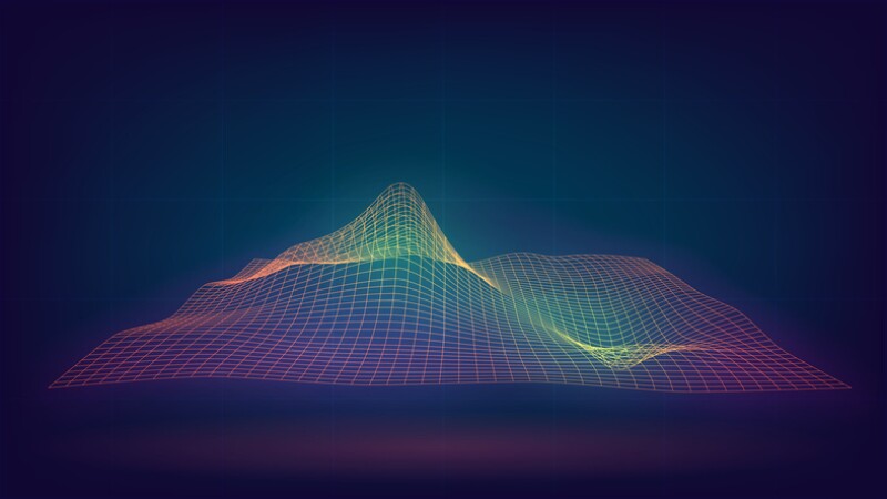 Drid with waves, abstract
