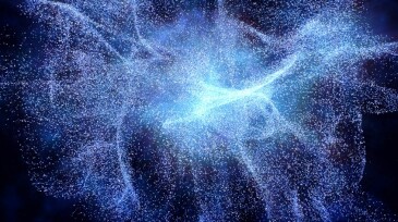 Digital nebula. Social connection metaphor