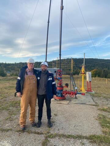 October 2023 with Dr Thomas Blasingame visiting UkrNafta wellsite in the Karpathian region.jpg