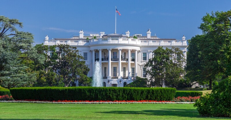 White House on a Clear Sky