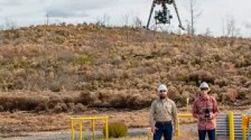 Drones are used to inspect a BPX Energy site in east Texas.