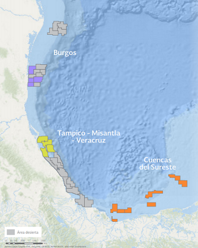 In 2018, Lukoil and Eni won rights to Sureste Basin Block 28. Eni operates the block and holds 75% interest, while Lukoil controls 25%. Source: Mexico’s National Hydrocarbons Commission.