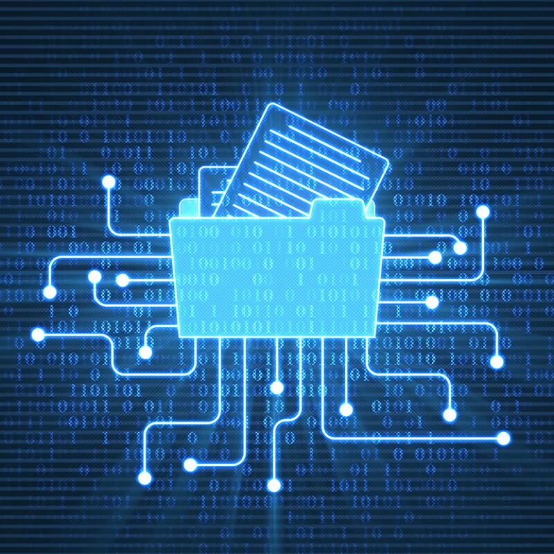 Document on digital background