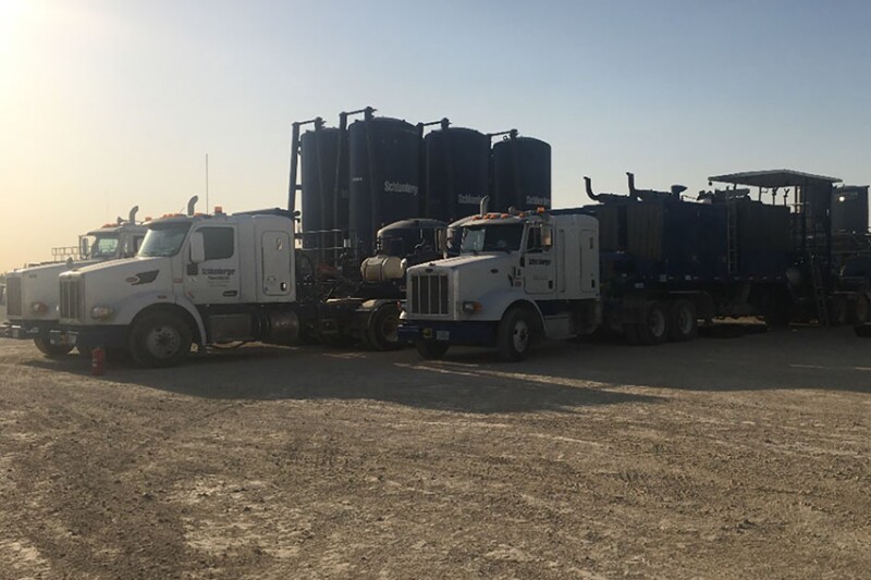 Geopolymer intermediate liner equipment setup.
