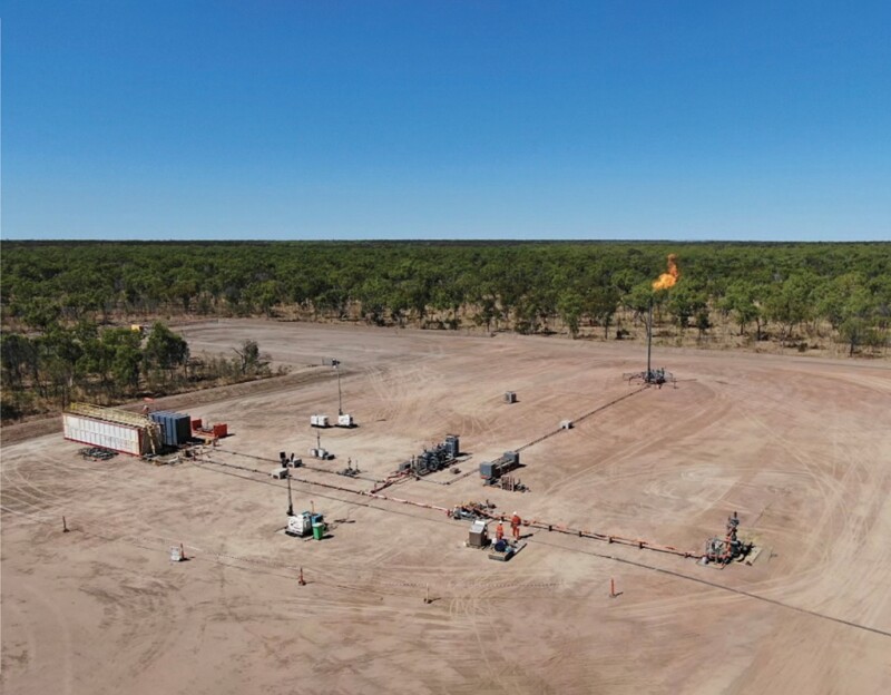 shale-gas well in the Beetaloo Basin of the Northern Territory, Australia