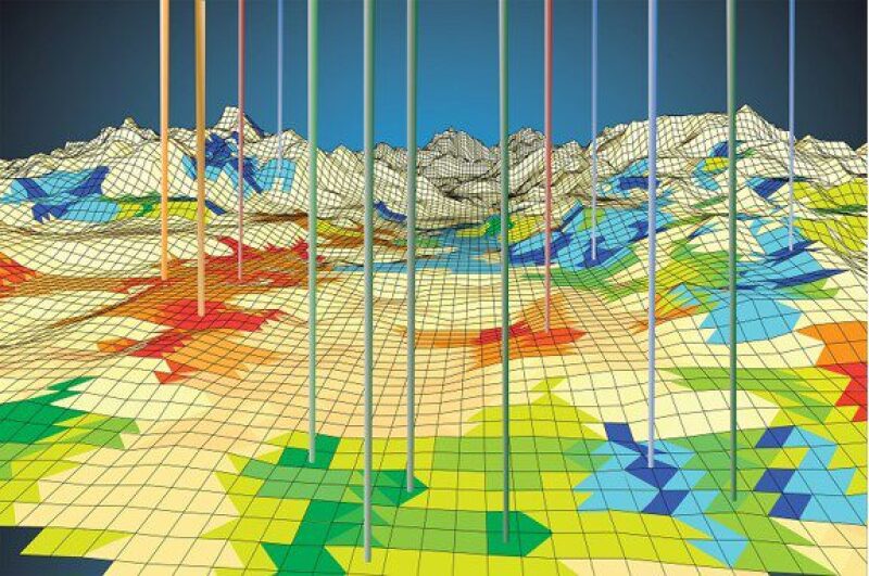 Photo from a reservoir simulation model