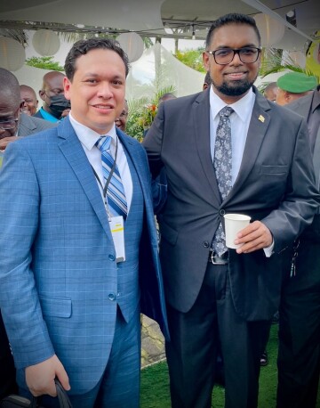 July2022_Fernando C. Hernandez and Guyana's President.jpg