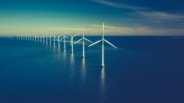 Wind turbines in the ocean