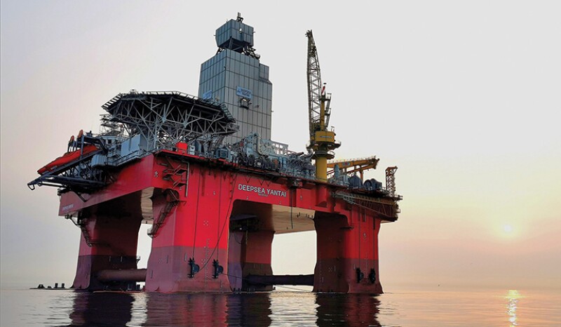 Deepsea Yantai offshore oil platform.
