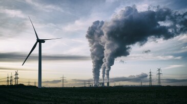 Wind energy versus coal fired power plant