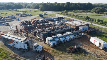 A refracturing operation in the Barnett Shale—one of hundreds that BKV Corp. has recently completed in the mature shale gas play.