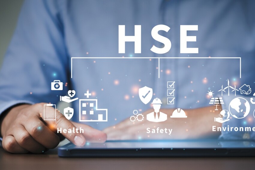 HSE - health safety environment acronym Banner for business and organization. Standard safe industrial work and industrial. Health Safety Environment.