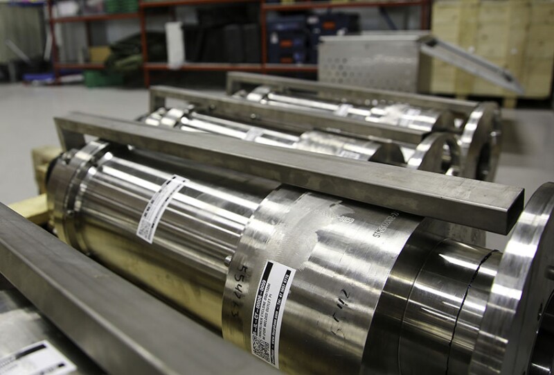 Fig. 1—Reducing the size of cyclone liner inserts for the FourPhase DualFlow desander increases separation efficiency at lower flow rates. The 50-mm insert was designed for the case described. 150 mm is the standard for the cyclone, but we have also used 100-mm inserts with excellent results.