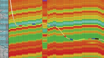 Well trajectory covering Layer X-6 (lower) and Layer X-3 (upper).