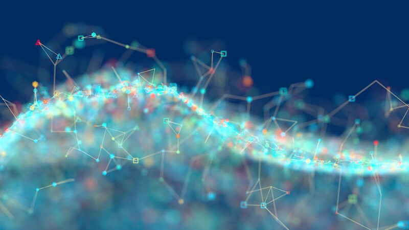 Graphical representation of interconnected data feeding an overall stream