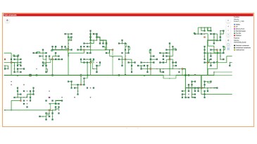 Fig. 1—Gathering system schematic (liquid) on an area of the field using CANVAS.