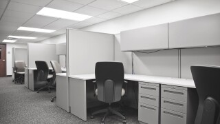 Cubicles in an office