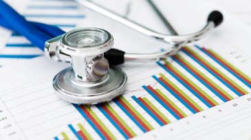 Stethoscope with business graph