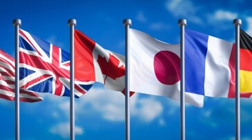 Flags of the G7 nations