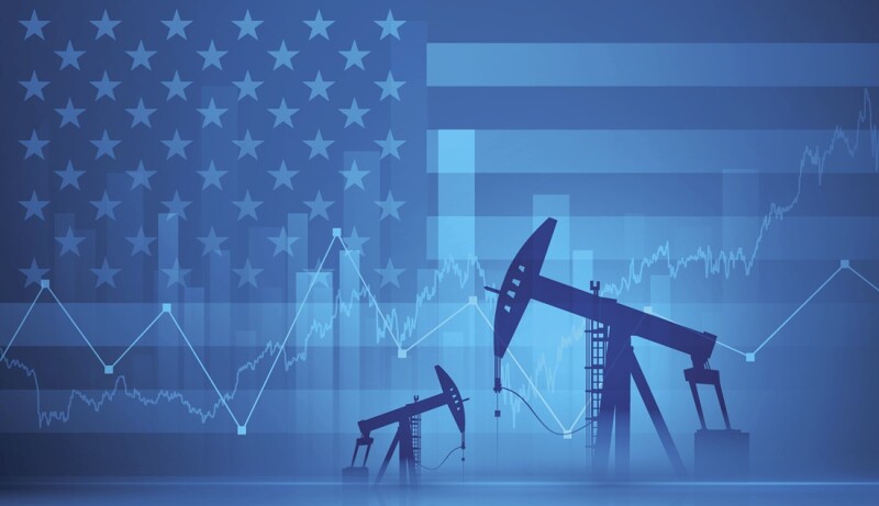 Financial background - oil derricks