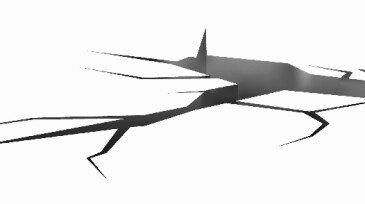 Cracks, fractures in ground or concrete floor