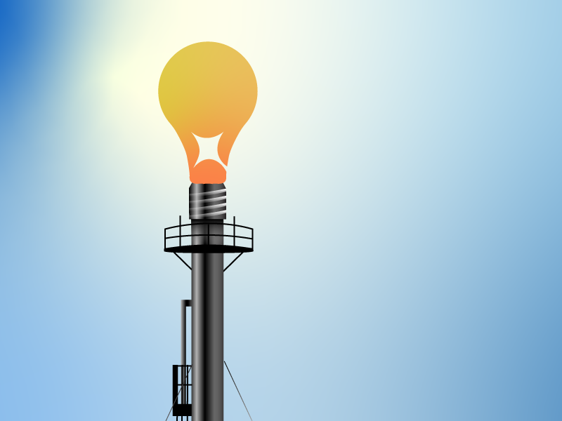 Graphic representing smarter flare technology