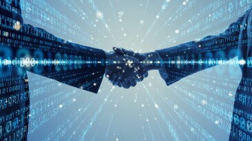 Digital binary code concept.