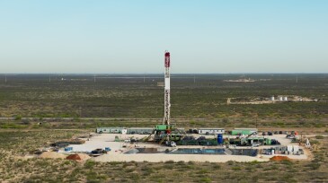 Aerial Shot of a Gas Well in Texas on Sunny Day