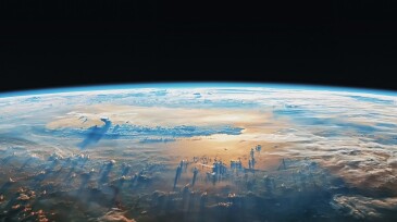 The Earth viewed from the orbit