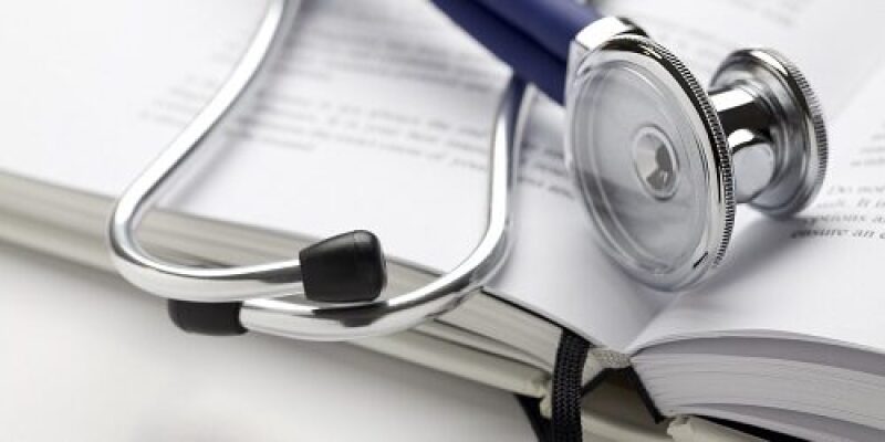 Stethoscope  lying on a book