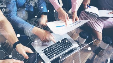 Global Strategy Connection Data Virtual Icon Innovation Graph Interface.Startup