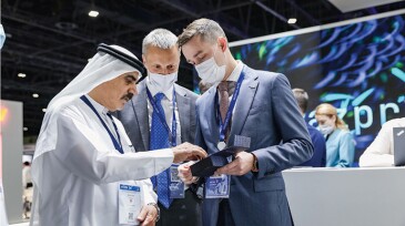 Ali Rashid Al Jarwan met with delegates from Gazprom Neft at the SPE Annual Technical Conference and Exhibition.