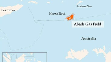 Masela Block Abadi Gas Field map