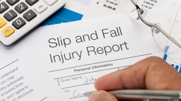 Close up of Slip and Fall injury Form
