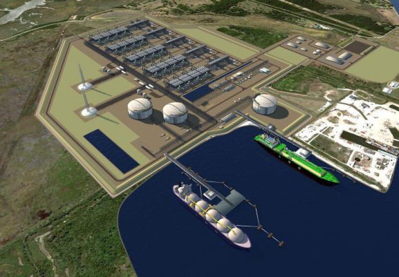 Drawing of Driftwood LNG terminal